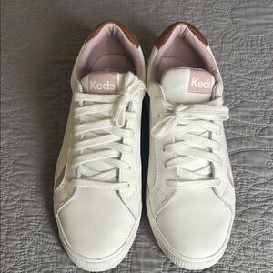 Keds White and Pink Sneakers